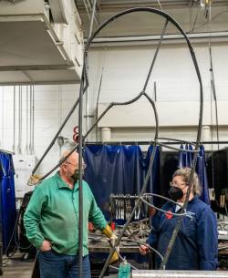 Swan Making at East Jordan High School with Ann Gildner and Dave Muladore (2)