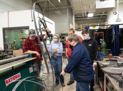 Swan Making at East Jordan High School with Ann Gildner and Dave Muladore (3)